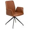 Kunstleder-Drehstuhl Naya in Cognac, B 59 x T 59 cm -Esszimmer Verkäufe Kunstleder Drehstuhl Naya in Cognac