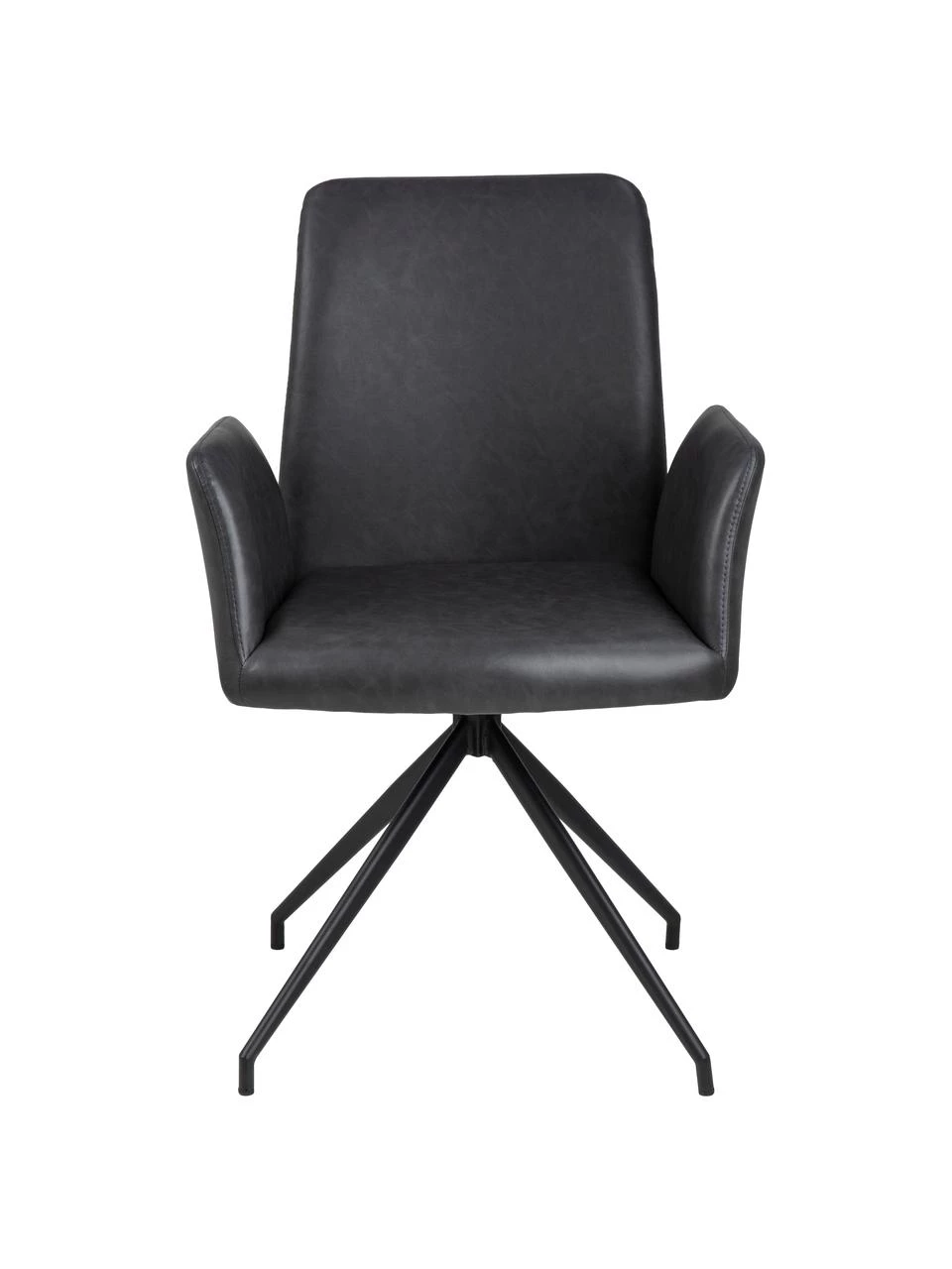 Kunstleder-Drehstuhl Naya in Dunkelgrau, B 59 x T 59 cm 6 Kunstleder-Drehstuhl Naya in Dunkelgrau, B 59 x T 59 cm – Bild 4