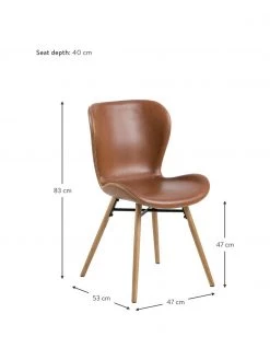 Kunstleder-Polsterstühle Batilda in Cognac, 2 Stück, B 47 x T 53 cm 10 Kunstleder-Polsterstühle Batilda in Cognac, 2 Stück, B 47 x T 53 cm -Esszimmer Verkäufe Kunstleder Polsterstuhle Batilda in Cognac 2 Stuck 2