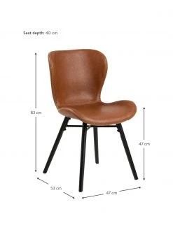 Kunstleder-Polsterstühle Batilda in Cognac, 2 Stück, B 47 x T 53 cm 10 Kunstleder-Polsterstühle Batilda in Cognac, 2 Stück, B 47 x T 53 cm -Esszimmer Verkäufe Kunstleder Polsterstuhle Batilda in Cognac 2 Stuck 8