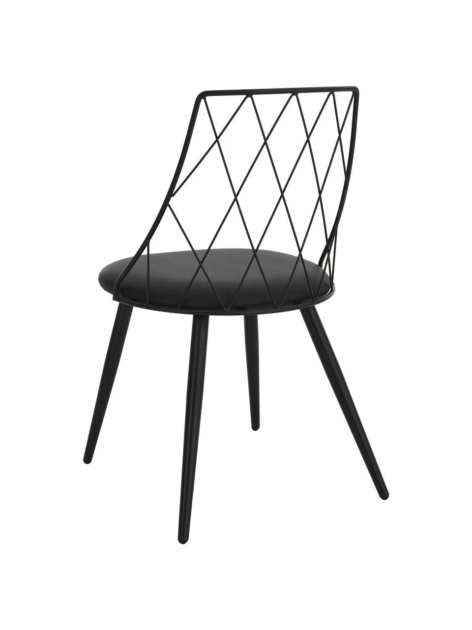 Kunstleder-Stühle Addie in Schwarz, 2 Stück, B 49 x T 49 cm 8 Kunstleder-Stühle Addie in Schwarz, 2 Stück, B 49 x T 49 cm – Bild 6