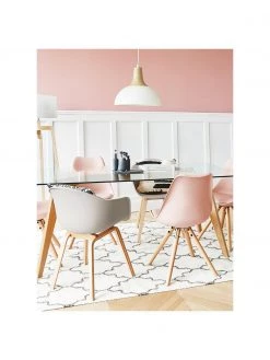 Westwing Collection Kunststoff-Armlehnstuhl Claire mit Holzbeinen, B 60 x T 54 cm 10 Westwing Collection Kunststoff-Armlehnstuhl Claire mit Holzbeinen, B 60 x T 54 cm -Esszimmer Verkäufe Kunststoff Armlehnstuhl Claire mit Holzbeinen 2