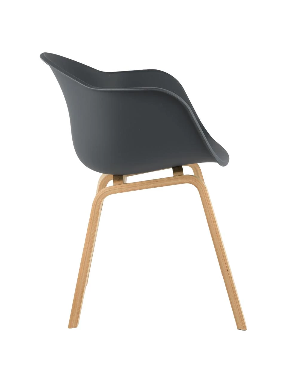 Westwing Collection Kunststoff-Armlehnstuhl Claire mit Holzbeinen, B 60 x T 54 cm 7 Westwing Collection Kunststoff-Armlehnstuhl Claire mit Holzbeinen, B 60 x T 54 cm – Bild 5