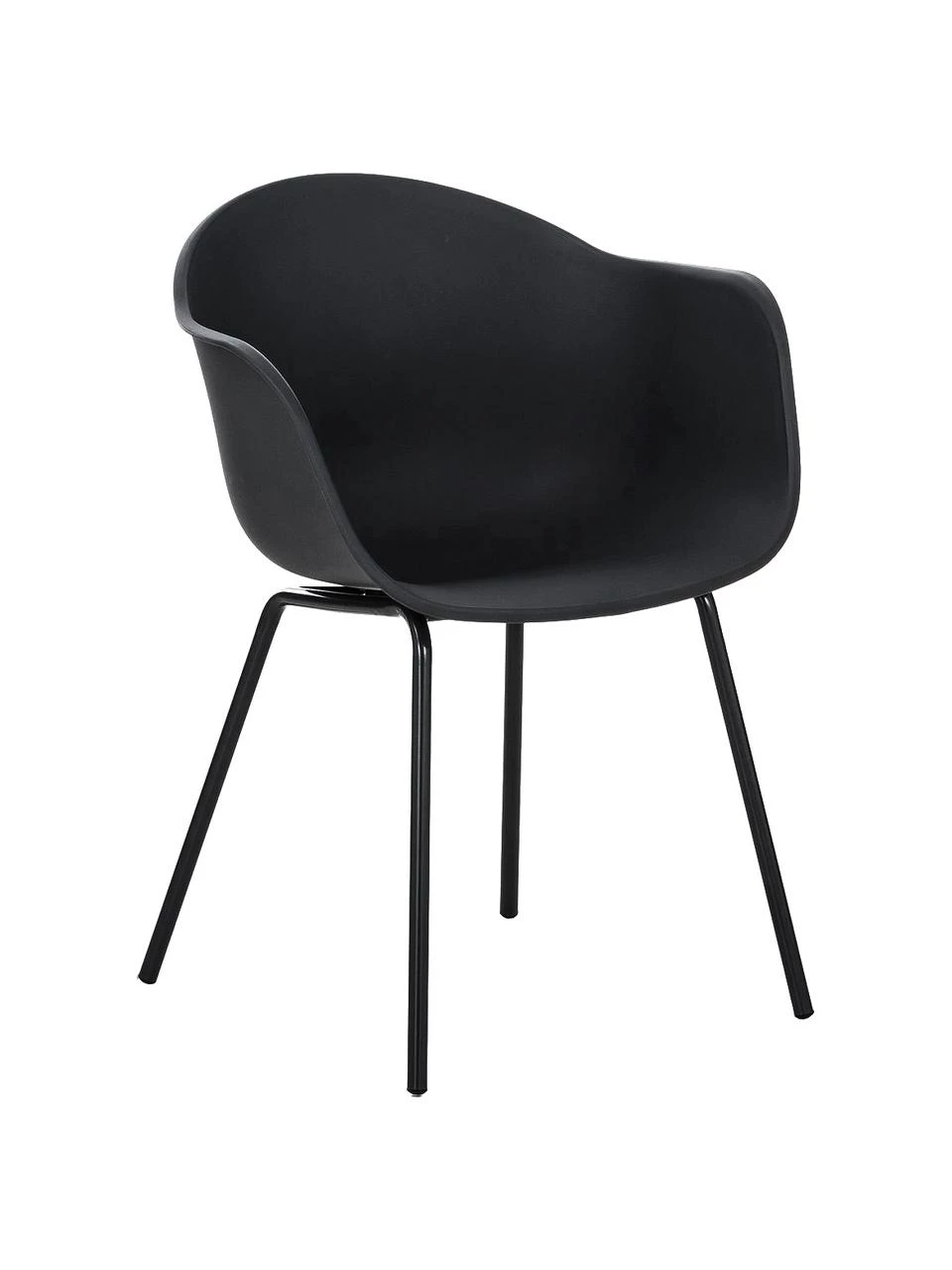 Westwing Collection Kunststoff-Armlehnstuhl Claire mit Metallbeinen, B 60 x T 54 cm 3 Westwing Collection Kunststoff-Armlehnstuhl Claire mit Metallbeinen, B 60 x T 54 cm