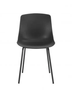 Westwing Collection Kunststoffst&uuml;hle Dave mit Metallbeinen in Schwarz, 2 St&uuml;ck, B 46 x T 53 cm -Esszimmer Verkäufe Kunststoffstuhle Dave mit Metallbeinen in Schwarz 2 Stuck 4