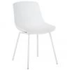 Westwing Collection Kunststoffst&uuml;hle Dave mit Metallbeinen in Wei&szlig;, 2 St&uuml;ck, B 46 x T 53 cm