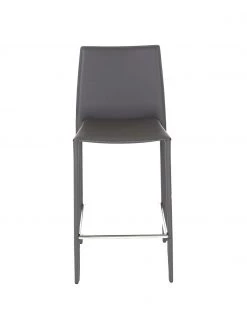 Leder-Thekenstühle Boréalys in Grau, 2 Stück, B 44 x H 98 cm 10 Leder-Thekenstühle Boréalys in Grau, 2 Stück, B 44 x H 98 cm -Esszimmer Verkäufe Leder Thekenstuhle Borealys in Grau 2 Stuck 2