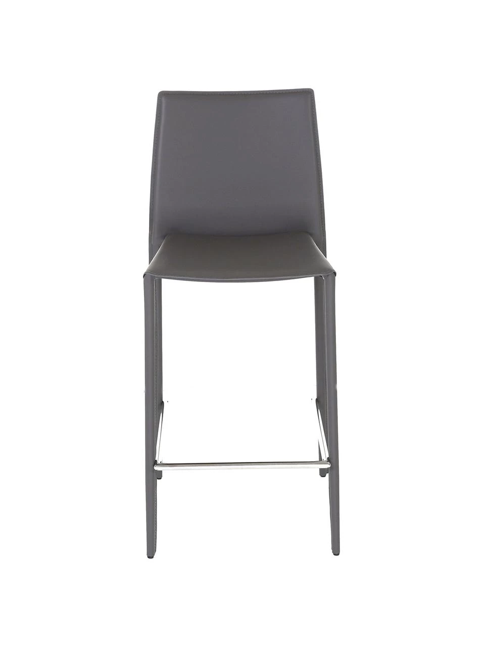 Leder-Thekenstühle Boréalys in Grau, 2 Stück, B 44 x H 98 cm 5 Leder-Thekenstühle Boréalys in Grau, 2 Stück, B 44 x H 98 cm – Bild 3