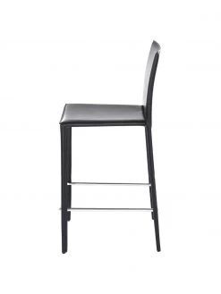 Leder-Thekenstühle Boréalys in Schwarz, 2 Stück, B 44 x H 98 cm 10 Leder-Thekenstühle Boréalys in Schwarz, 2 Stück, B 44 x H 98 cm -Esszimmer Verkäufe Leder Thekenstuhle Borealys in Schwarz 2 Stuck 3