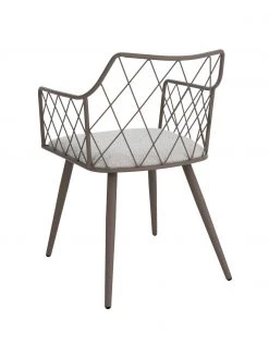 Metall-Armlehnst&uuml;hle Heidie in Taupe mit Boucl&eacute;-Sitzkissen, 2 St&uuml;ck, B 53 x T 56 cm -Esszimmer Verkäufe Metall Armlehnstuhle Heidie in Taupe mit Boucle Sitzkissen 2 Stuck 5