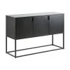Westwing Collection Metall-Sideboard Neptun mit Türen in Schwarz, B 120 x H 80 cmNur noch 1 Artikel verfügbar -Esszimmer Verkäufe Metall Sideboard Neptun mit Turen in Schwarz