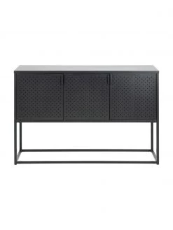 Westwing Collection Metall-Sideboard Neptun mit Türen in Schwarz, B 120 x H 80 cmNur noch 1 Artikel verfügbar -Esszimmer Verkäufe Metall Sideboard Neptun mit Turen in Schwarz 4