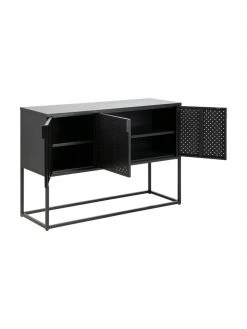 Westwing Collection Metall-Sideboard Neptun mit Türen in Schwarz, B 120 x H 80 cmNur noch 1 Artikel verfügbar -Esszimmer Verkäufe Metall Sideboard Neptun mit Turen in Schwarz 5
