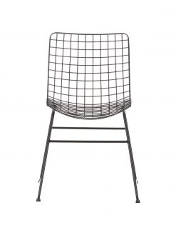 HKliving Metall-Stuhl Wire in Schwarz, B 47 x T 54 cm -Esszimmer Verkäufe Metall Stuhl Wire in Schwarz 5