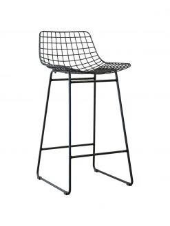 HKliving Metall-Thekenstuhl Wire in Schwarz, B 47 x H 89 cm 11 HKliving Metall-Thekenstuhl Wire in Schwarz, B 47 x H 89 cm -Esszimmer Verkäufe Metall Thekenstuhl Wire in Schwarz 3