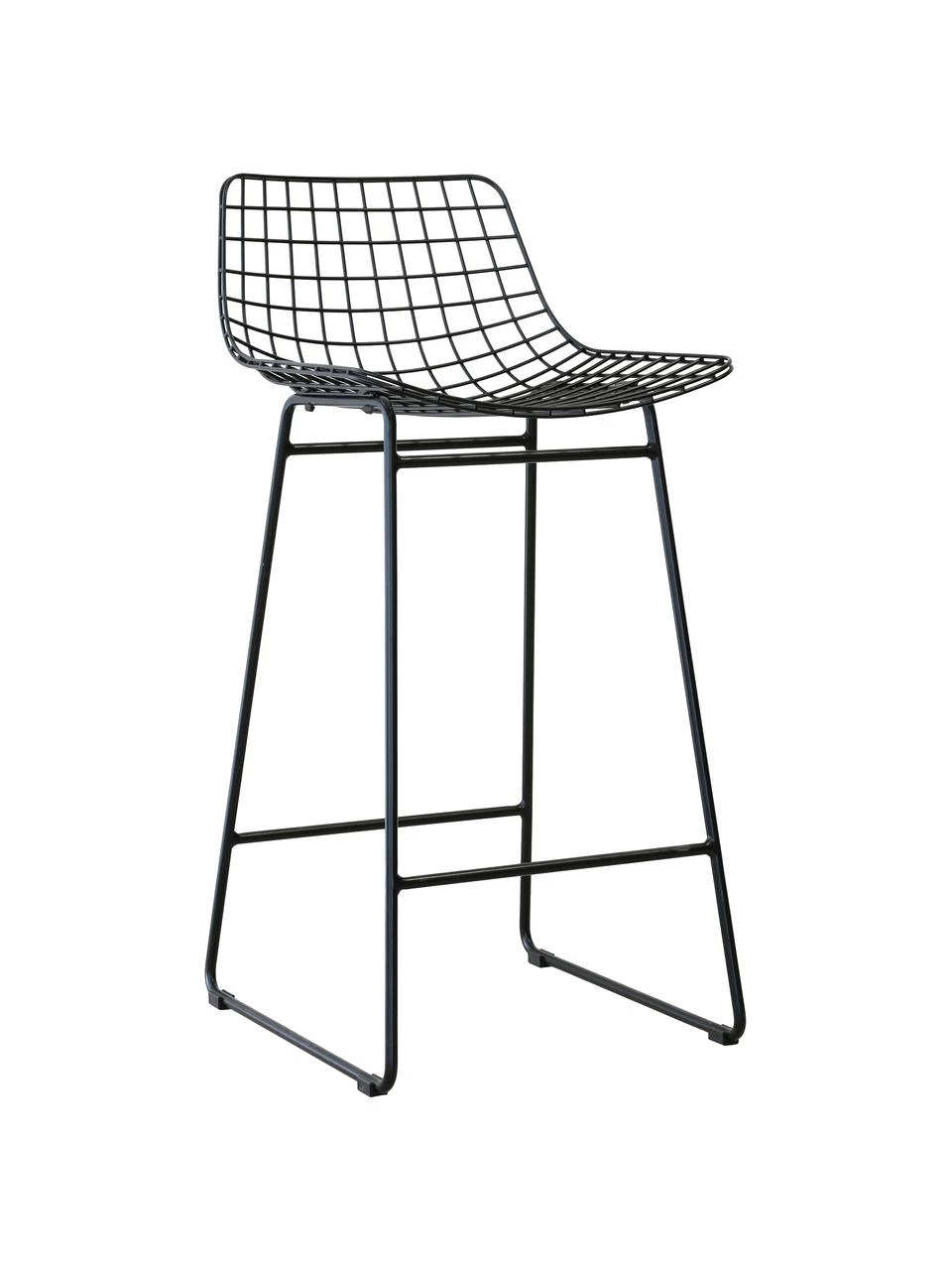 HKliving Metall-Thekenstuhl Wire in Schwarz, B 47 x H 89 cm 6 HKliving Metall-Thekenstuhl Wire in Schwarz, B 47 x H 89 cm – Bild 4