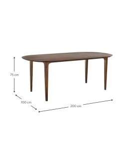 Westwing Collection Ovaler Esstisch Archie aus massivem Mangoholz, 200 x 100 cm, B 200 x T 100 cm 11 Westwing Collection Ovaler Esstisch Archie aus massivem Mangoholz, 200 x 100 cm, B 200 x T 100 cm -Esszimmer Verkäufe Ovaler Esstisch Archie aus massivem Mangoholz 200 x 100 cm 3