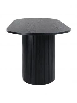 Ovaler Esstisch Bianca mit Eichenholzfunier in Schwarz, 200 x 90 cm, B 200 x T 90 cm 11 Ovaler Esstisch Bianca mit Eichenholzfunier in Schwarz, 200 x 90 cm, B 200 x T 90 cm -Esszimmer Verkäufe Ovaler Esstisch Bianca mit Eichenholzfunier in Schwarz 200 x 90 cm 3