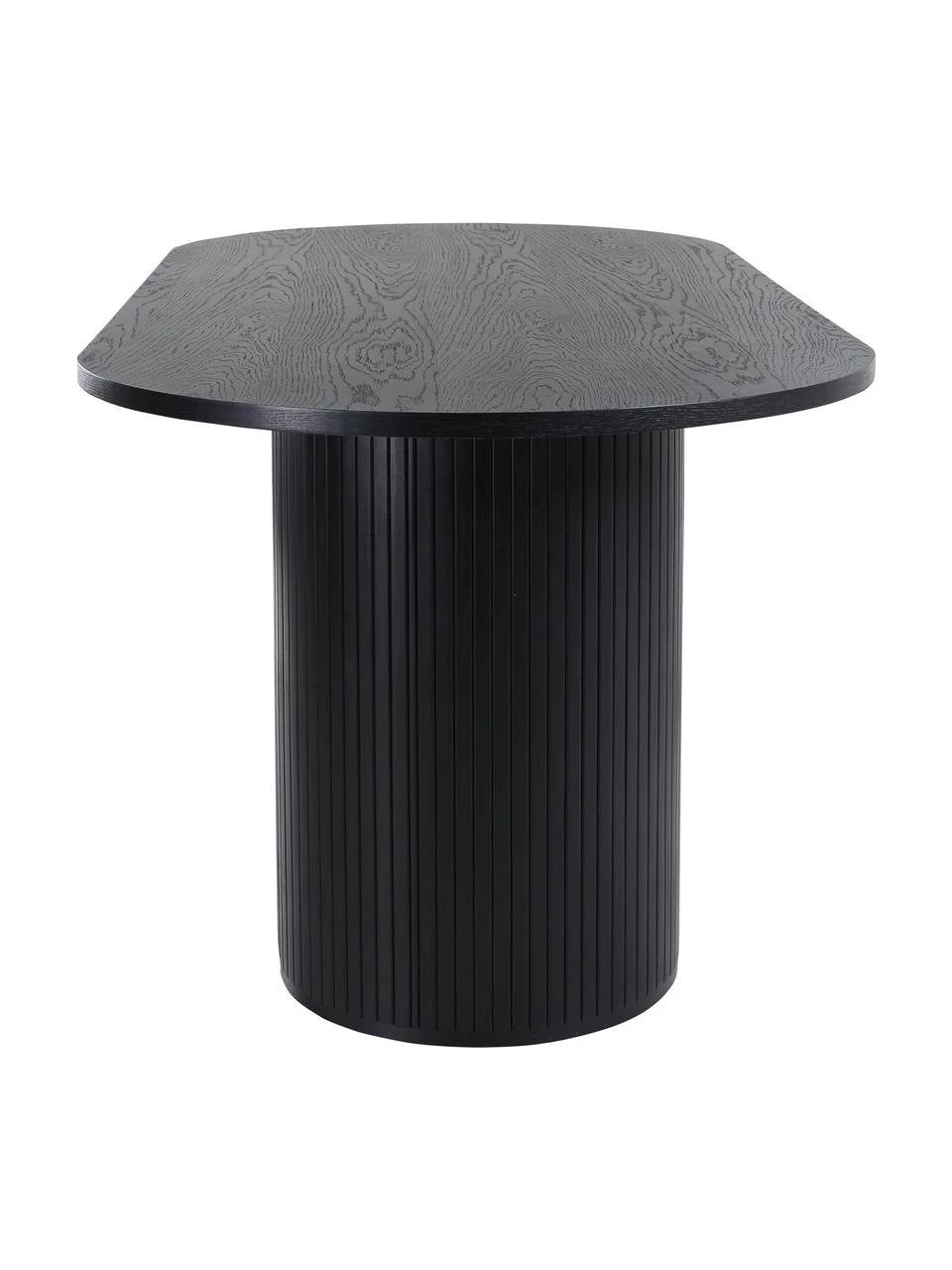 Ovaler Esstisch Bianca mit Eichenholzfunier in Schwarz, 200 x 90 cm, B 200 x T 90 cm 6 Ovaler Esstisch Bianca mit Eichenholzfunier in Schwarz, 200 x 90 cm, B 200 x T 90 cm – Bild 4