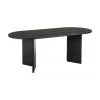 Westwing Collection Ovaler Esstisch Toni in Schwarz, 200 x 90 cm, B 200 x T 90 cm