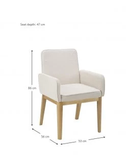 Westwing Collection Polster-Armlehnstuhl Koga in Cremeweiß, B 54 x H 86 cm 10 Westwing Collection Polster-Armlehnstuhl Koga in Cremeweiß, B 54 x H 86 cm -Esszimmer Verkäufe Polster Armlehnstuhl Koga in Cremeweiss 2