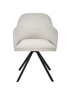 Westwing Collection Polster-Drehstuhl Lola mit Armlehne in Cremeweiß, B 58 x T 53 cm 12 Westwing Collection Polster-Drehstuhl Lola mit Armlehne in Cremeweiß, B 58 x T 53 cm -Esszimmer Verkäufe Polster Drehstuhl Lola mit Armlehne in Cremeweiss 4