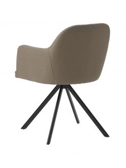 Westwing Collection Polster-Drehstuhl Lola mit Armlehne in Taupe, B 58 x T 53 cm 13 Westwing Collection Polster-Drehstuhl Lola mit Armlehne in Taupe, B 58 x T 53 cm -Esszimmer Verkäufe Polster Drehstuhl Lola mit Armlehne in Taupe 5