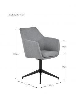 Polster-Drehstuhl Nora mit Armlehne, B 58 x T 57 cm 10 Polster-Drehstuhl Nora mit Armlehne, B 58 x T 57 cm -Esszimmer Verkäufe Polster Drehstuhl Nora mit Armlehne 2