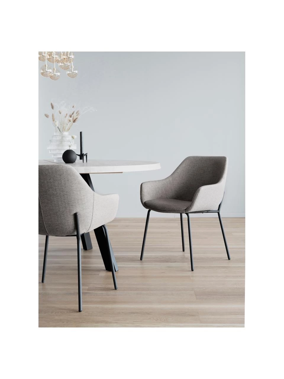 Rowico Polsterstuhl Haley mit Metall-Beinen, B 59 x T 61 cm 4 Rowico Polsterstuhl Haley mit Metall-Beinen, B 59 x T 61 cm – Bild 2