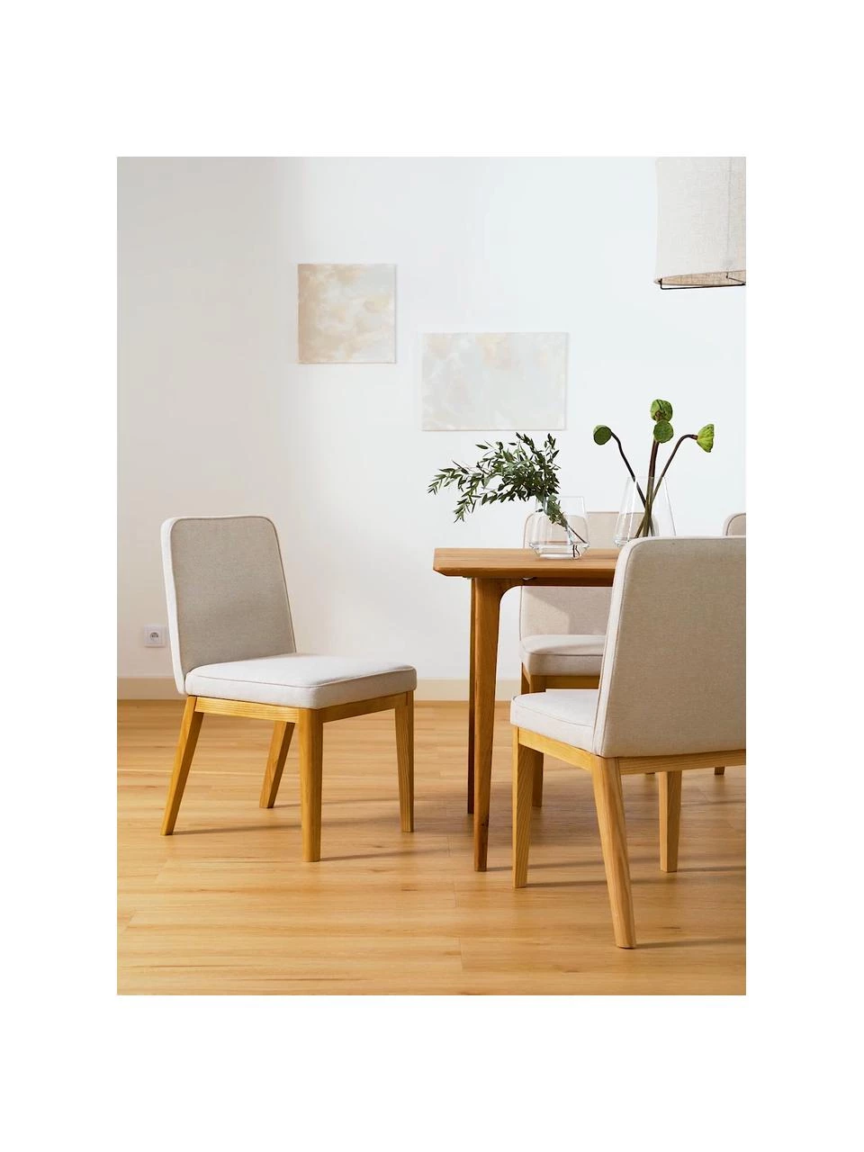 Westwing Collection Polsterstuhl Koga in Cremeweiß, B 47 x H 86 cm 4 Westwing Collection Polsterstuhl Koga in Cremeweiß, B 47 x H 86 cm – Bild 2