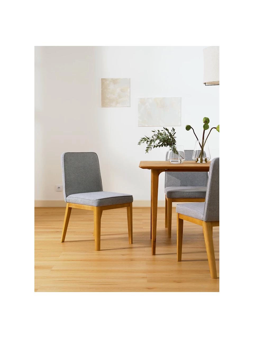 Westwing Collection Polsterstuhl Koga in Grau, B 47 x H 86 cm 4 Westwing Collection Polsterstuhl Koga in Grau, B 47 x H 86 cm – Bild 2