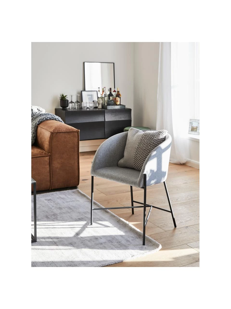 Polsterstuhl Nelson mit Armlehnen, B 56 x T 54 cm 5 Polsterstuhl Nelson mit Armlehnen, B 56 x T 54 cm – Bild 3