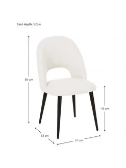 Westwing Collection Polsterstuhl Rachel in Beige, B 53 x T 57 cm -Esszimmer Verkäufe Polsterstuhl Rachel in Beige 3