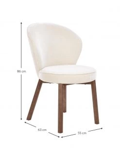 Westwing Collection Polsterstuhl Serena in Cremewei&szlig;, B 55 x T 63 cm -Esszimmer Verkäufe Polsterstuhl Serena in Cremeweiss 2