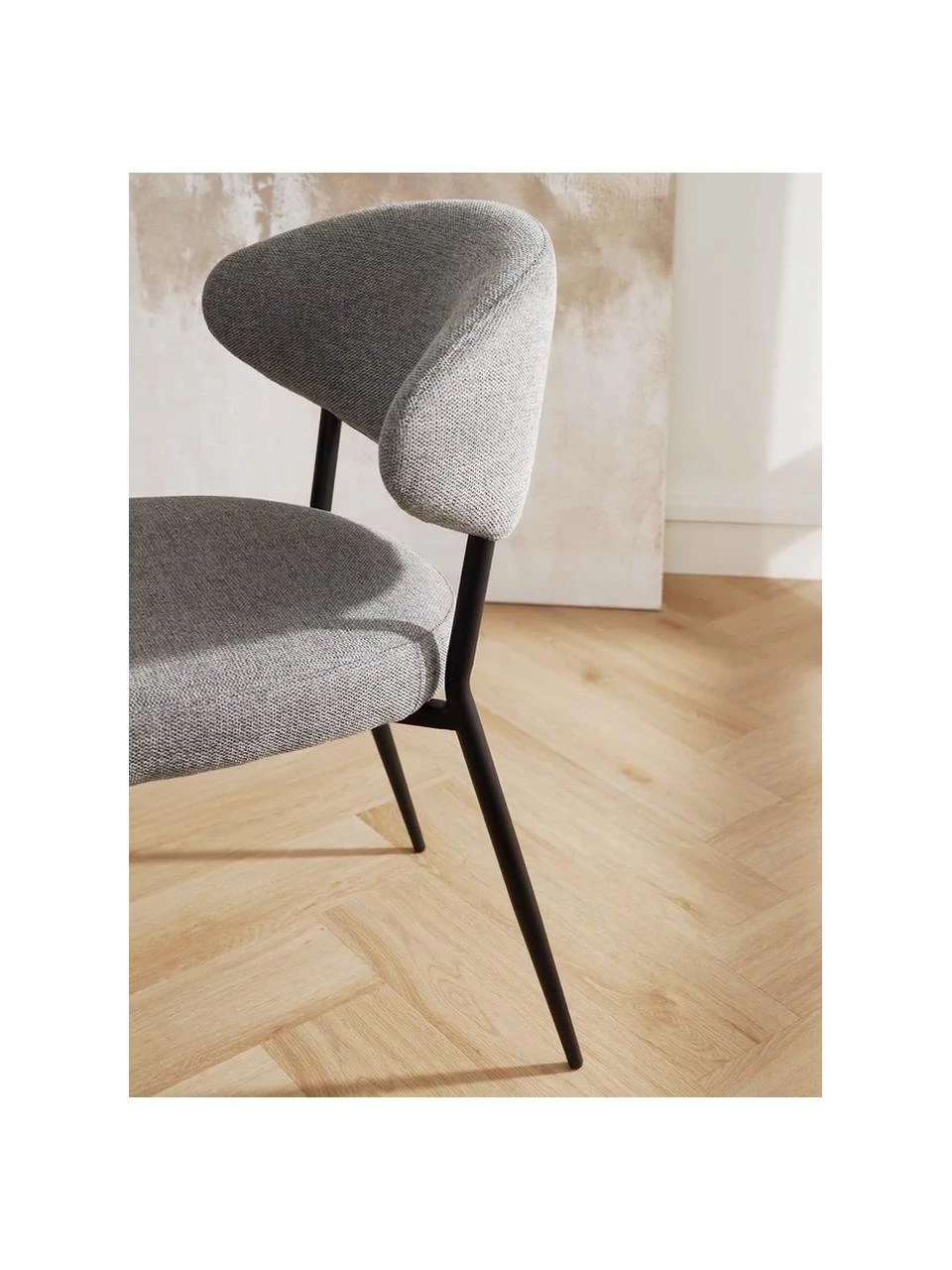 Westwing Collection Polsterstühle Adele in Grau, 2 Stück, B 54 x T 57 cm 5 Westwing Collection Polsterstühle Adele in Grau, 2 Stück, B 54 x T 57 cm – Bild 3