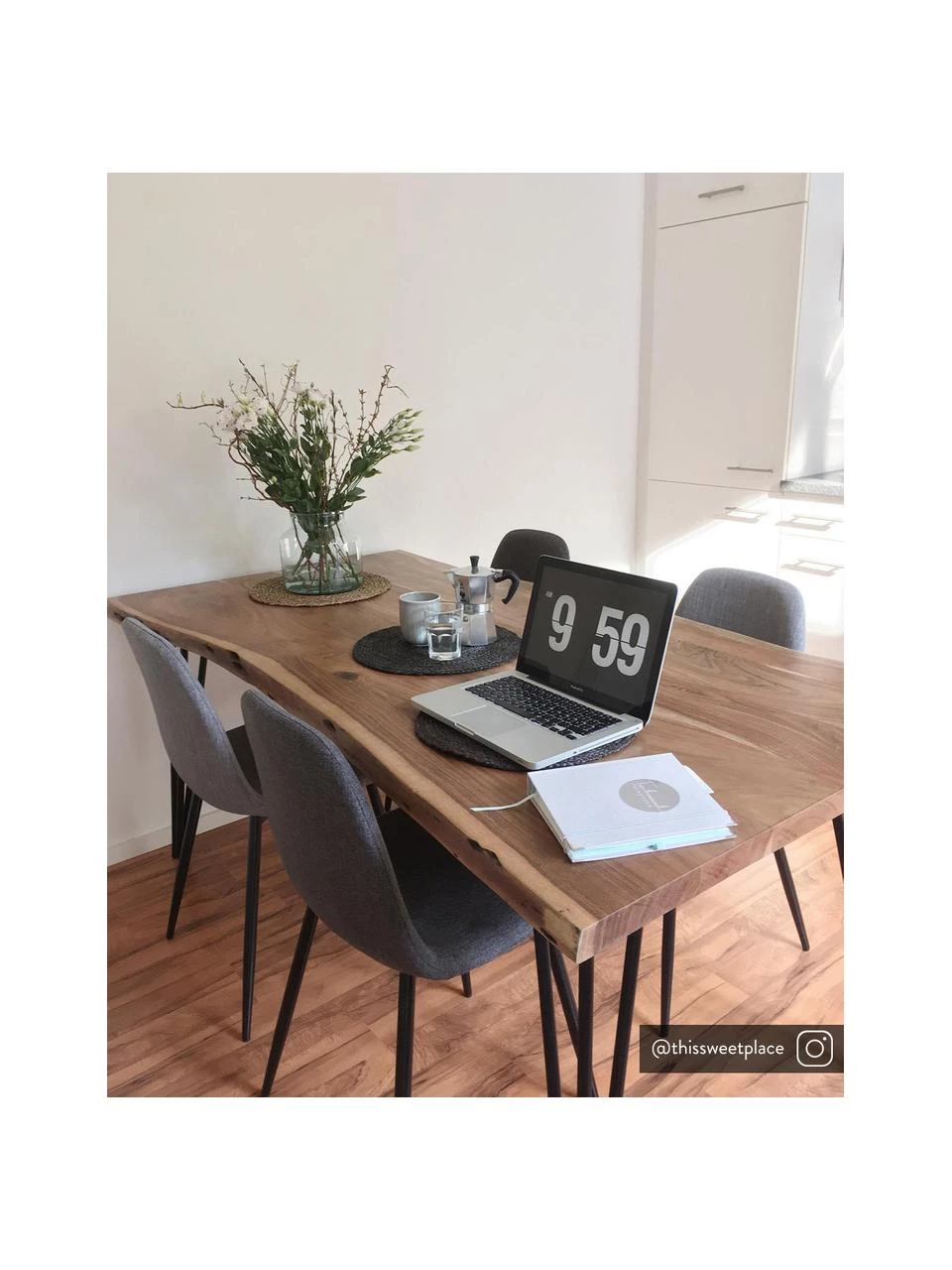 Westwing Collection Polsterstühle Karla in Grau, 2 Stück, B 44 x T 53 cm 3 Westwing Collection Polsterstühle Karla in Grau, 2 Stück, B 44 x T 53 cm – Bild 2