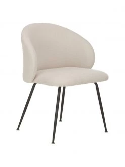 Westwing Collection Polsterstühle Luisa in Beige, 2 Stück, B 59 x T 59 cm