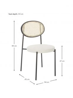 Westwing Collection Polsterstühle Niko mit Wiener Geflecht, 2 Stück, B 54 x H 84 cm -Esszimmer Verkäufe Polsterstuhle Niko mit Wiener Geflecht 2 Stuck 3