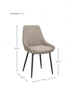 Rowico Polsterst&uuml;hle Sierra in Beige, 2 St&uuml;ck, B 49 x T 55 cm -Esszimmer Verkäufe Polsterstuhle Sierra in Beige 2 Stuck 4