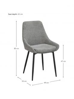 Rowico Polsterst&uuml;hle Sierra in Grau, 2 St&uuml;ck, B 49 x T 55 cm -Esszimmer Verkäufe Polsterstuhle Sierra in Grau 2 Stuck 2