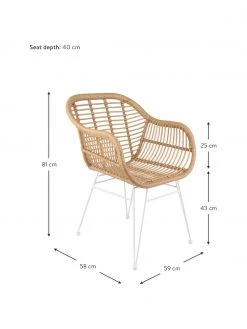 Westwing Collection Polyrattan-Armlehnst&uuml;hle Costa, 2 St&uuml;ck, B 59 x T 58 cm -Esszimmer Verkäufe Polyrattan Armlehnstuhle Costa 2 Stuck 9