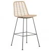 Westwing Collection Polyrattan-Barstuhl Costa mit Metall-Beinen, B 56 x H 110 cm -Esszimmer Verkäufe Polyrattan Barstuhl Costa mit Metall Beinen