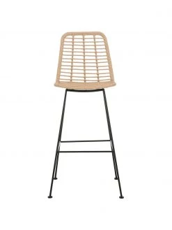 Westwing Collection Polyrattan-Barstuhl Costa mit Metall-Beinen, B 56 x H 110 cm -Esszimmer Verkäufe Polyrattan Barstuhl Costa mit Metall Beinen 4