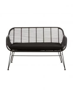 Westwing Collection Polyrattan-Sitzbank Costa in Schwarz, B 126 x H 81 cm 10 Westwing Collection Polyrattan-Sitzbank Costa in Schwarz, B 126 x H 81 cm -Esszimmer Verkäufe Polyrattan Sitzbank Costa in Schwarz 2