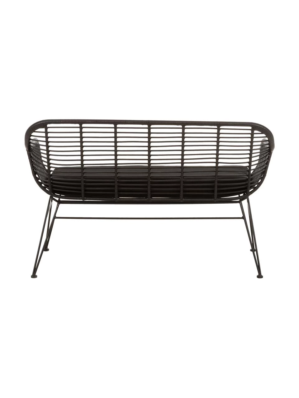 Westwing Collection Polyrattan-Sitzbank Costa in Schwarz, B 126 x H 81 cm 7 Westwing Collection Polyrattan-Sitzbank Costa in Schwarz, B 126 x H 81 cm – Bild 5