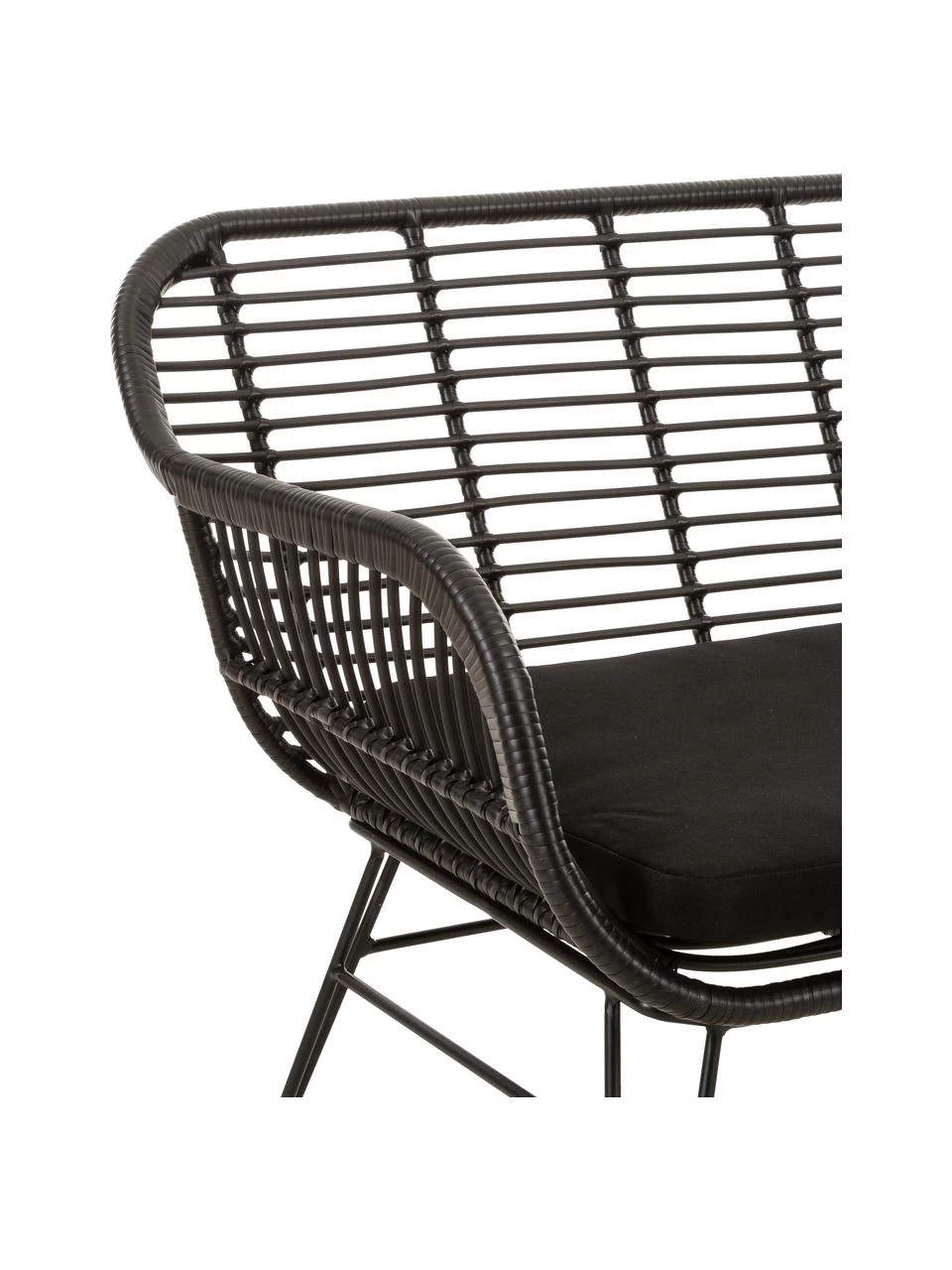 Westwing Collection Polyrattan-Sitzbank Costa in Schwarz, B 126 x H 81 cm 8 Westwing Collection Polyrattan-Sitzbank Costa in Schwarz, B 126 x H 81 cm – Bild 6