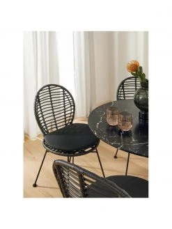 Westwing Collection Polyrattan-St&uuml;hle Cordula mit Sitzkissen, 2 St&uuml;ck, B 48 x T 57 cm -Esszimmer Verkäufe Polyrattan Stuhle Cordula mit Sitzkissen 2 Stuck 2