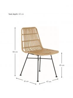 Westwing Collection Polyrattan-St&uuml;hle Costa, 2 St&uuml;ck, B 47 x T 61 cm -Esszimmer Verkäufe Polyrattan Stuhle Costa 2 Stuck 3