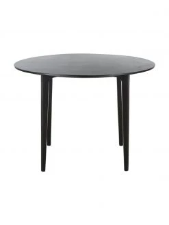 Westwing Collection Runder Esstisch Archie aus Mangoholz in Schwarz, &Oslash; 110 cm, Ø 110 x H 75 cm -Esszimmer Verkäufe Runder Esstisch Archie aus Mangoholz in Schwarz O 110 cm 4