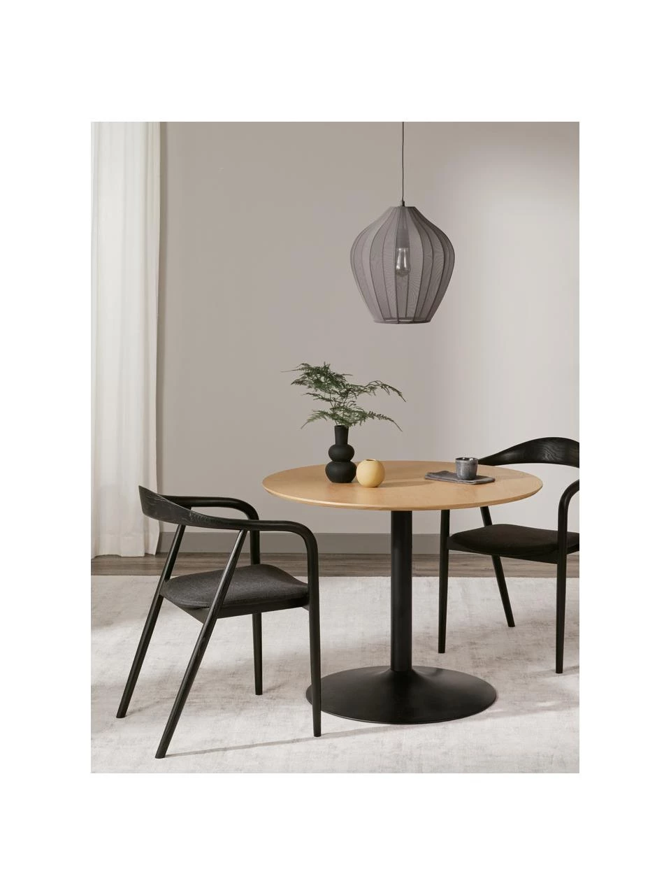 Westwing Collection Runder Esstisch Menorca mit Eschenholzfurnier, Ø 100 cm, Ø 100 x H 75 cm 4 Westwing Collection Runder Esstisch Menorca mit Eschenholzfurnier, Ø 100 cm, Ø 100 x H 75 cm – Bild 2